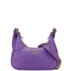 Gucci Aphrodite Shoulder Bag Purple Leather